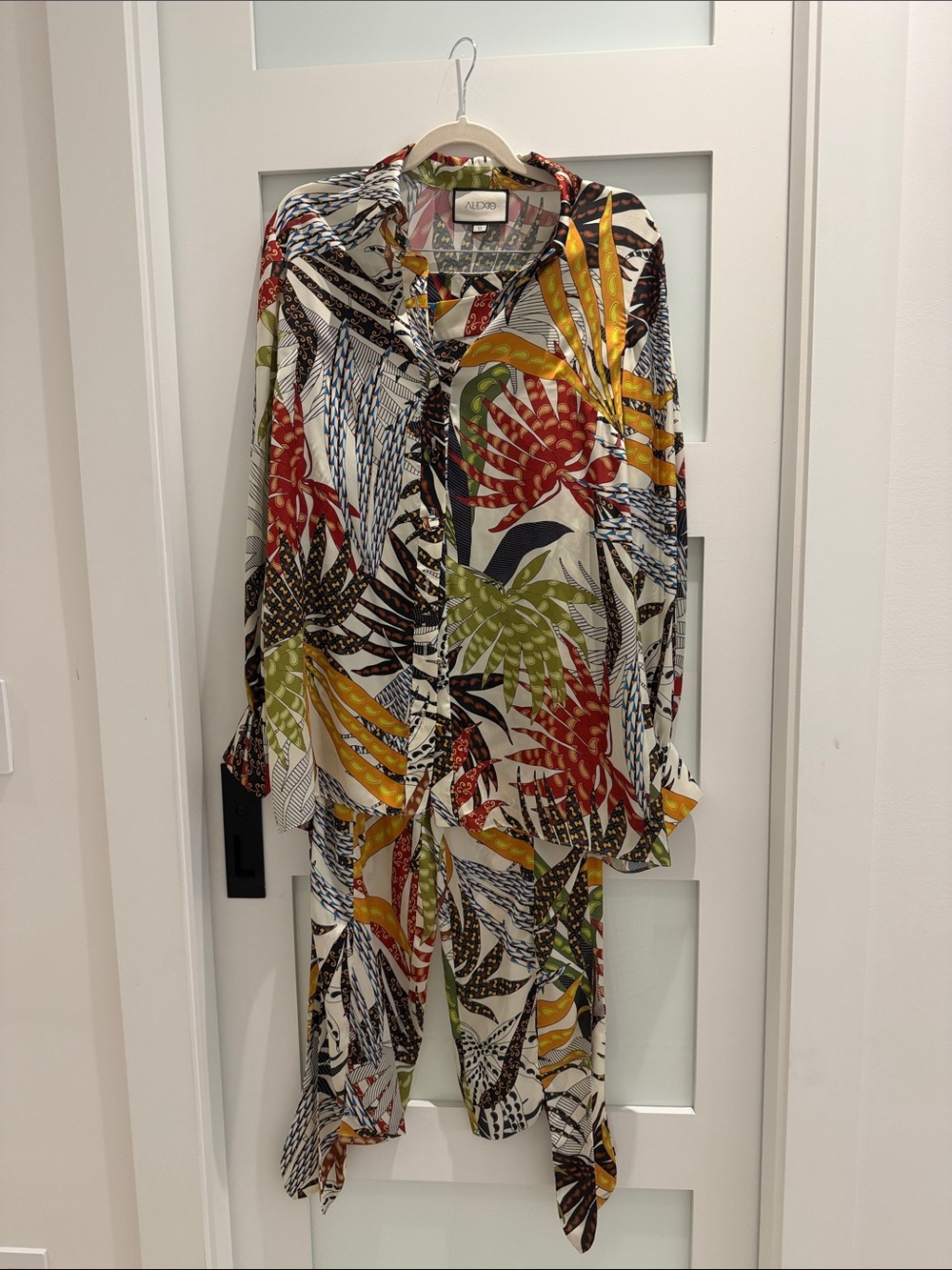 Alexis Tropical Print Button-Up Shirt and Pants Set